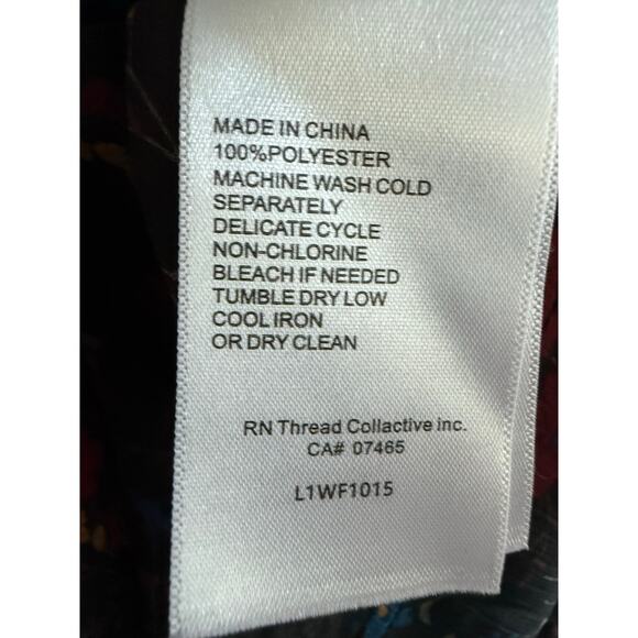 Laundry Shelli Segal Floral Smocked Print Blouse size medium - Picture 6 of 7